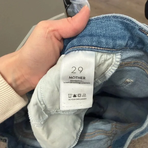 Mother Mid Rise Hiker Hover Full Moon Jeans 29 Vintage Wash Straight Leg Premium - Picture 6 of 7
